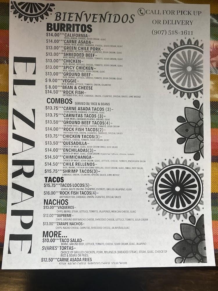 El Zarape Menu image 3
