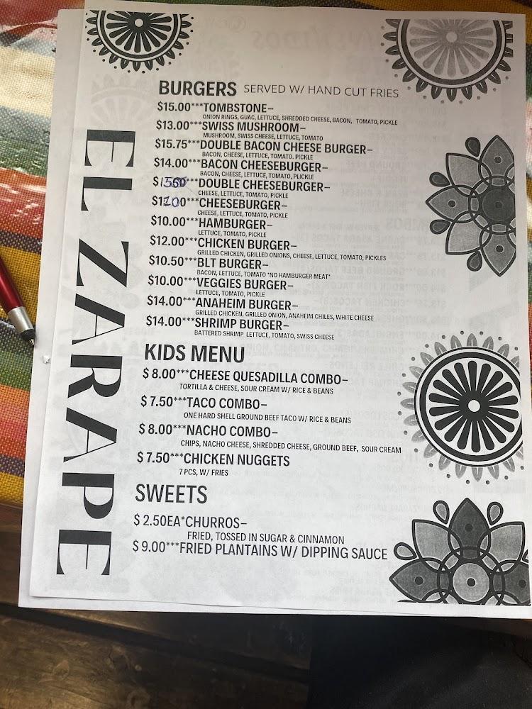 El Zarape Menu image 4